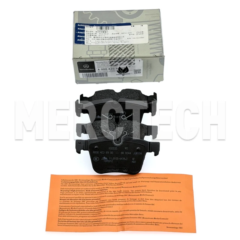 mercedes benz c class w205 rear brake pad set genuine a0004209403