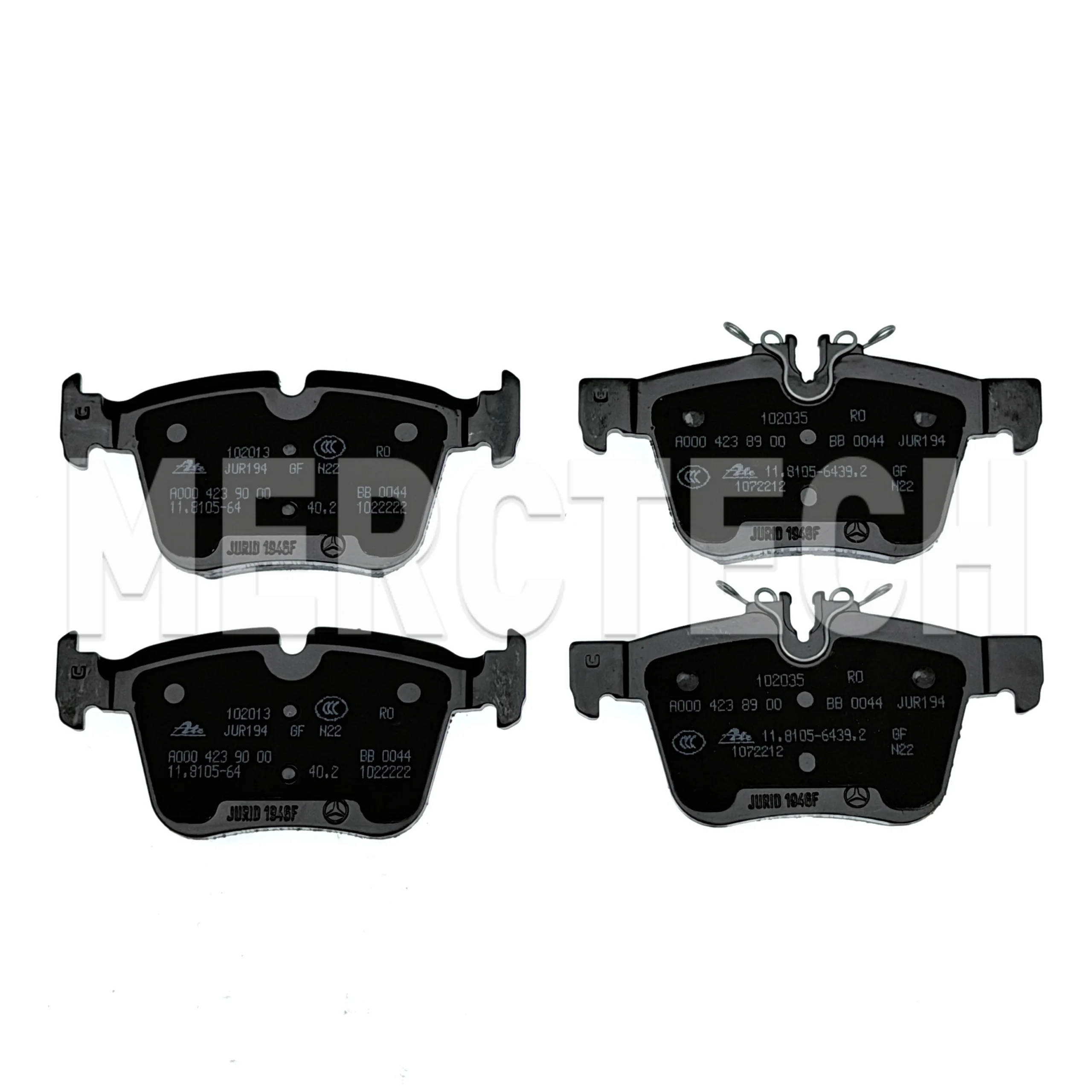 mercedes benz c class w205 rear brake pad set genuine a0004209403