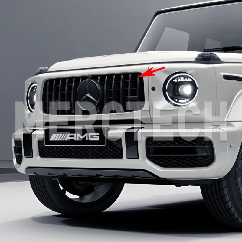 new genuine mercedes 2019 2024 w463a g63 front grille amg emblem badge black a4638174600