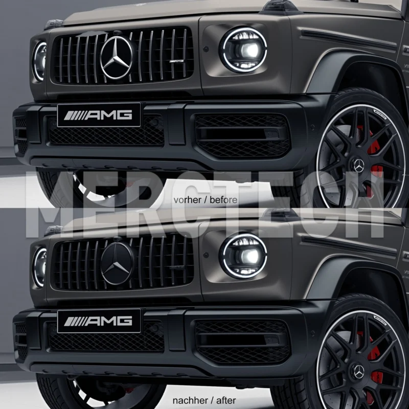 new genuine mercedes 2019 2024 w463a g63 front grille amg emblem badge black a4638174600