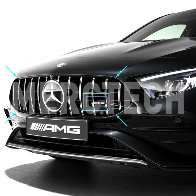 mercedes benz a class w177 front grille emblem a1778173600 a45 amg