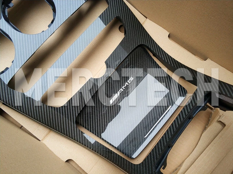 mercedes w205 c63 amg shw carbon trim cocpit decor dekor center console iwc a2056803801