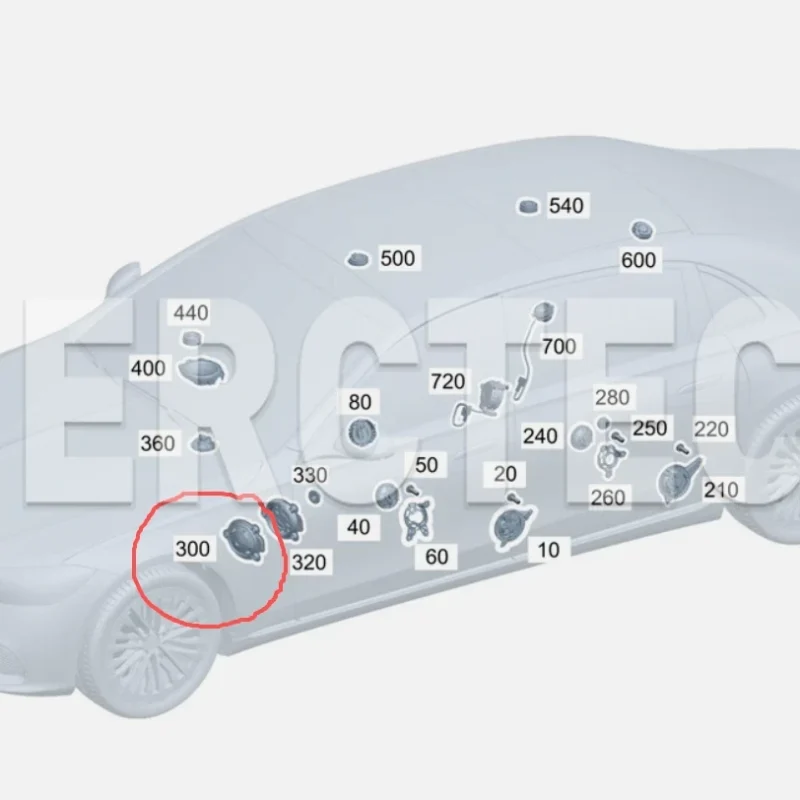 original mercedes benz high end berlin footwell subwoofer a2238205000