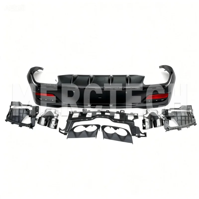 mercedes benz gle coupe c167 gle53 coupe 43 rear diffuser lip edge with exhaust tail p