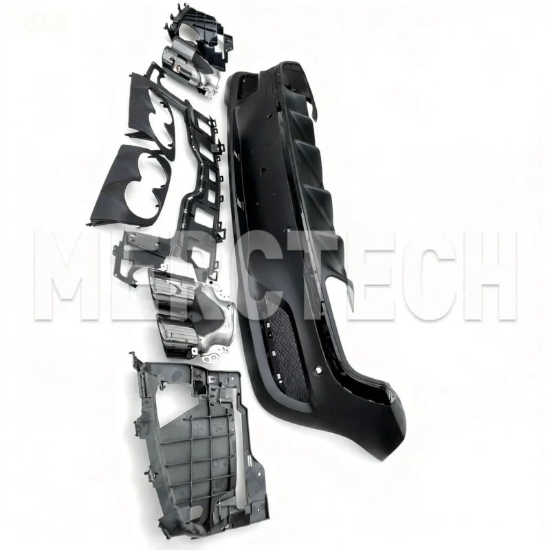 mercedes benz gle coupe c167 gle53 coupe 43 rear diffuser lip edge with exhaust tail p