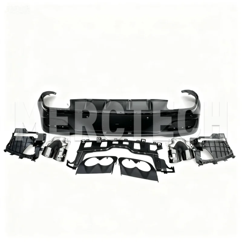 mercedes benz gle coupe c167 gle53 coupe 43 rear diffuser lip edge with exhaust tail p